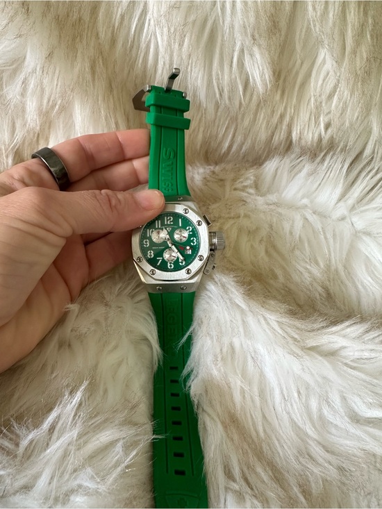 Swiss Legend Other - Swiss Legend Green and Silver Sport Chronograph Watch